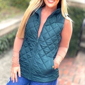 Zenana Diamond Quilted Vest